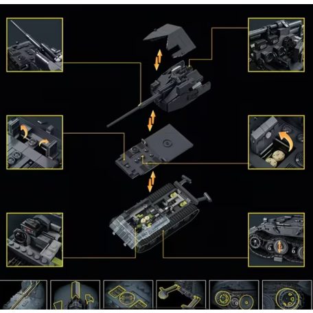 Waffentrager e-100 lánctalpas löveg epitokeszlet