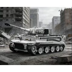   Tigris tank (2.vh német harckocsi) építőkészlet- téli álcázással