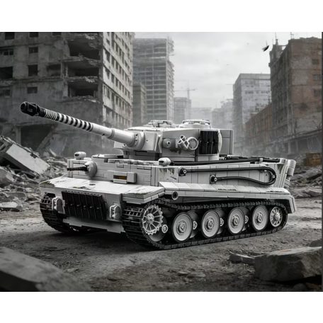 Tigris tank (2.vh német harckocsi) építőkészlet- téli álcázással
