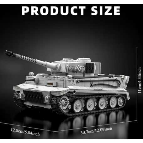 Tigris tank (2.vh német harckocsi) építőkészlet- téli álcázással