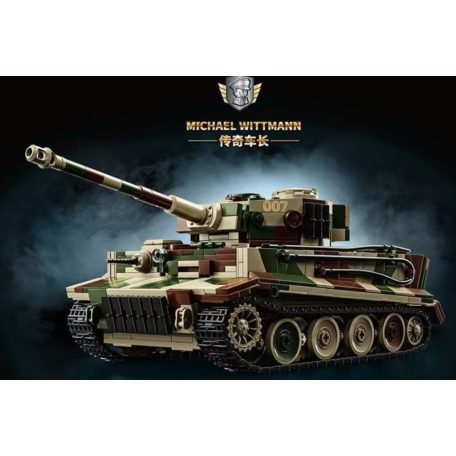 Tigris tank (2.vh német harckocsi) építőkészlet- terepszínű álcázással