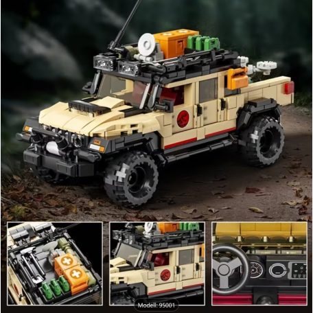 Jurassic Park terepjárók építőkészlet 1600+ darabos