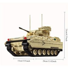   Bradley M2 gyalogsági harcjármű építőkészlet, 1800+ darabos