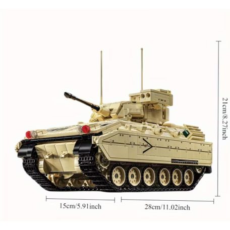 Bradley M2 gyalogsági harcjármű építőkészlet, 1800+ darabos