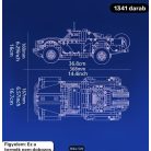 Cyberpunk terepjáró építőkészlet, 1300+ darabos