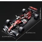 Piros-fehér versenyauto építőkészlet 1300+ darabos