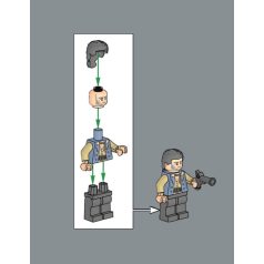   Joshamee Gibbs - Sand Blue Vest  Karib tenger kalózai / pirates of the caribbean lego figura