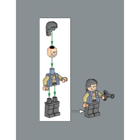 Joshamee Gibbs - Sand Blue Vest  Karib tenger kalózai / pirates of the caribbean lego figura