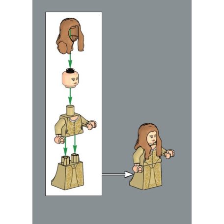 Elizabeth Swann - Tan Dress Karib tenger kalózai / pirates of the caribbean lego figura