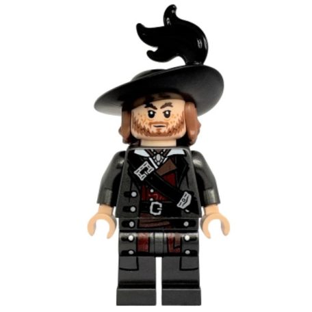 Hector Barbossa - Pearl Dark Gray Coat Karib tenger kalózai / pirates of the caribbean lego figura