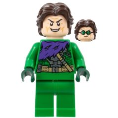   Zöld Goblin lego figura / Green Goblin - Green Outfit without Mask, Dark Brown Hair