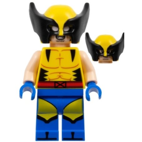 Rozsomák lego figura / Wolverine - Yellow and Black Mask, Blue Hands