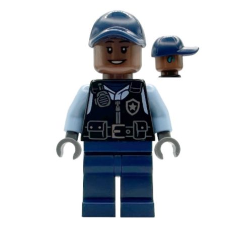 Security Guard Arkham Asylum - Female, Dark Blue Cap, Black Vest lego batman figura